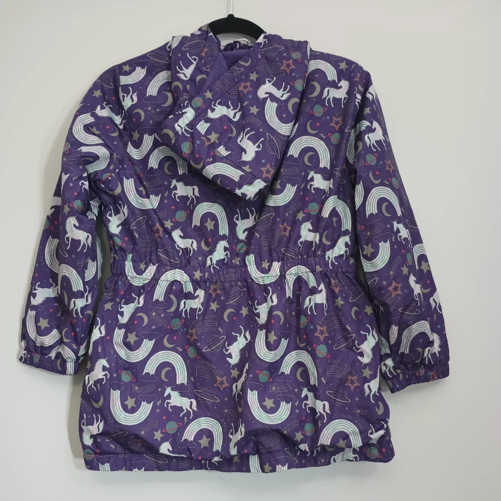 Kids Wonder‎ Nation Purple Unicorn Windbreaker L (10-12) Plus